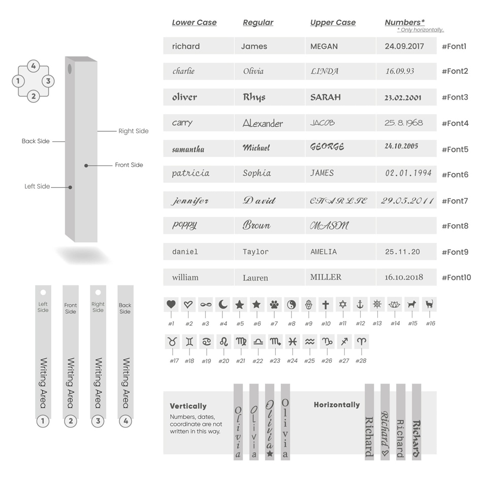 Solid Gold Vertical 3D Bar Pendant