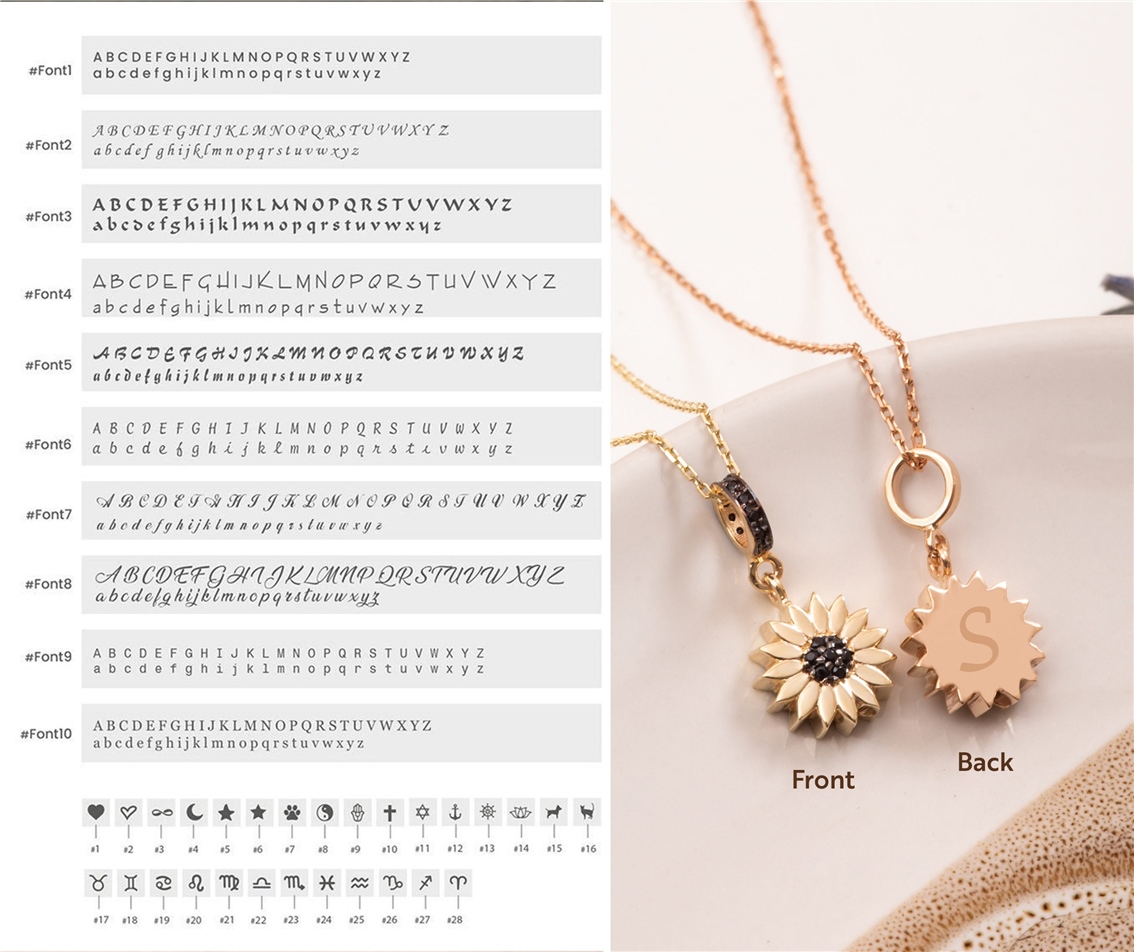 Solid Gold Sunflower Urn Pendant