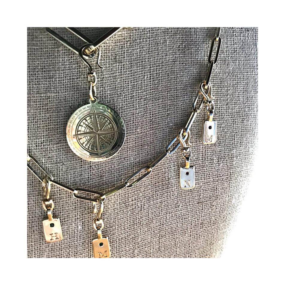 Solid Gold Swivel S Hook Pendant