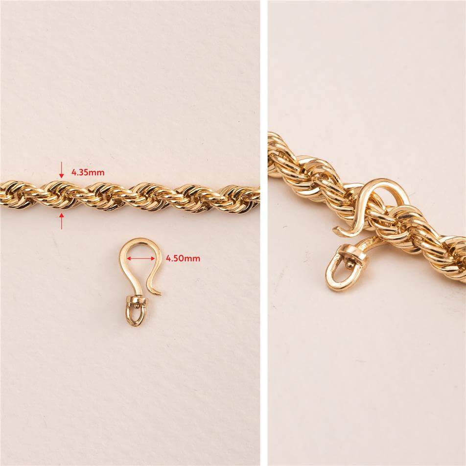Solid Gold Swivel S Hook Pendant