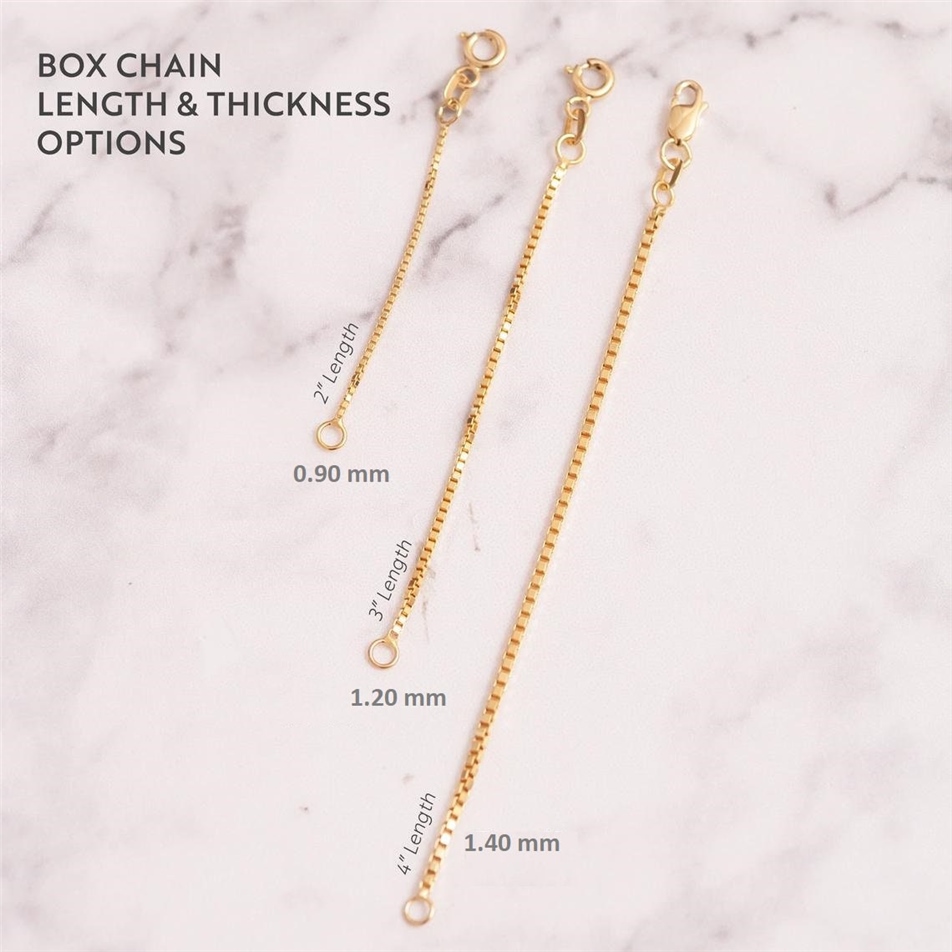 Solid Gold Box Chain Extender