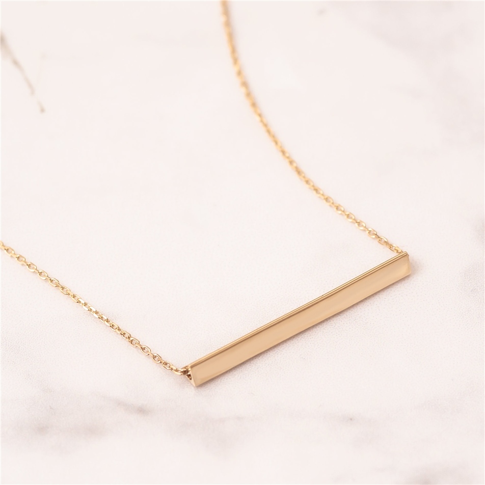 Altın Üçgen Çubuk Kolye