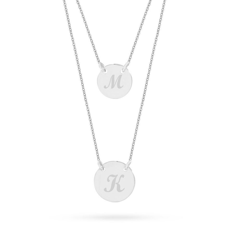 Altın İkili Düet Disk Kolye