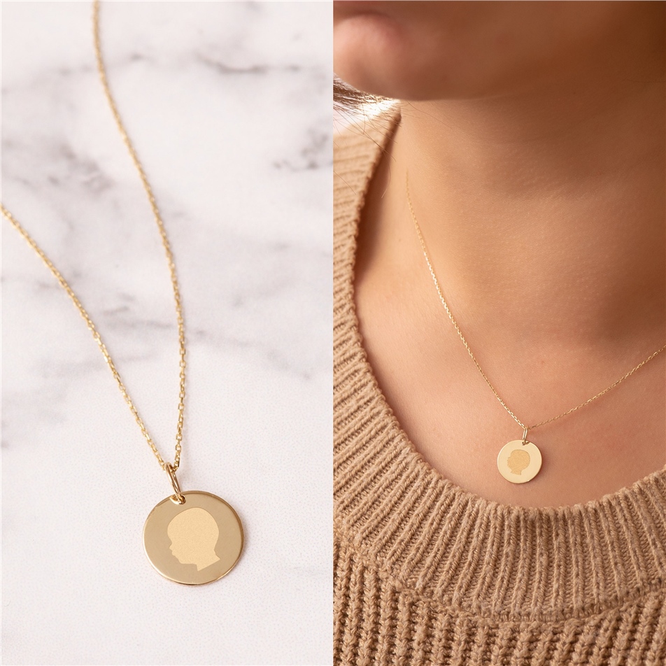 Altın Silüet Kolye