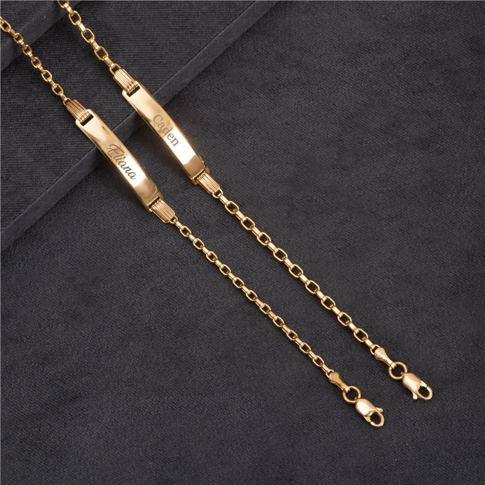 Solid Gold Baby ID Bracelet