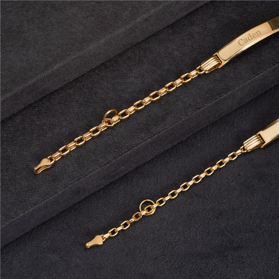 Solid Gold Baby ID Bracelet