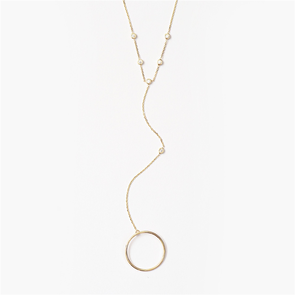 Solid Gold Cubic Zirconia Ring Bracelet