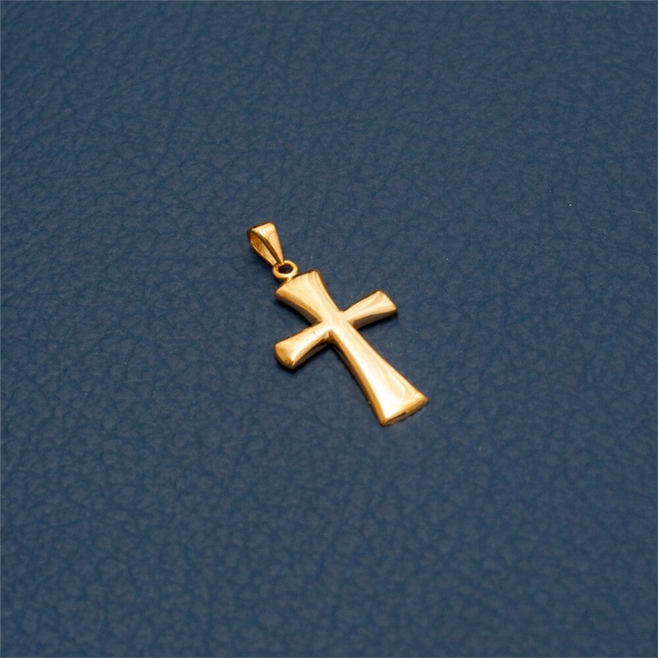 Solid Gold Elegant Cross Necklace