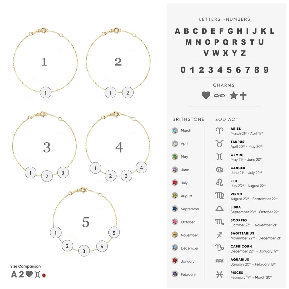 Solid Gold Initial Bracelet