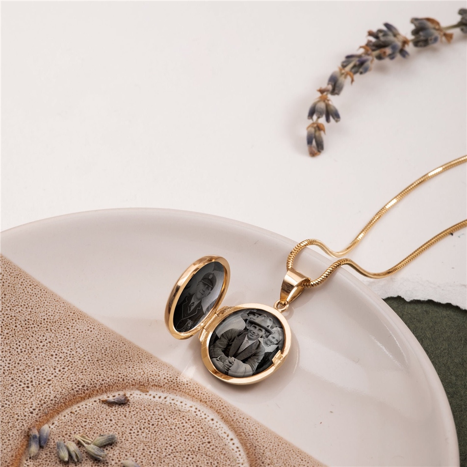 Solid Gold Custom Locket Pendant