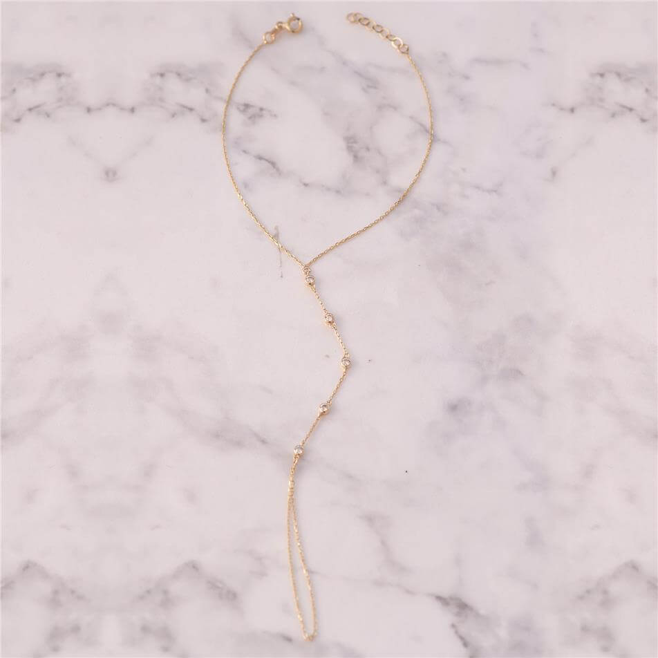 Solid Gold Diamond Ring Bracelet