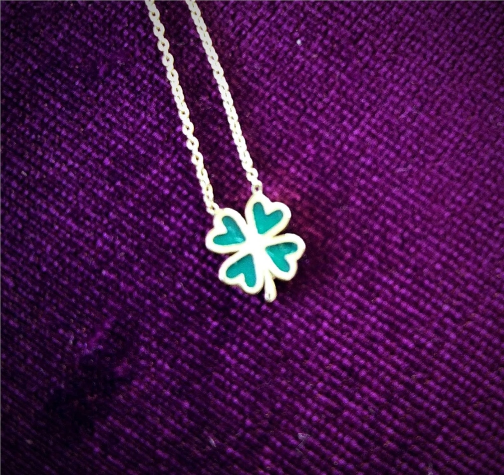 Solid Gold Clover Necklace