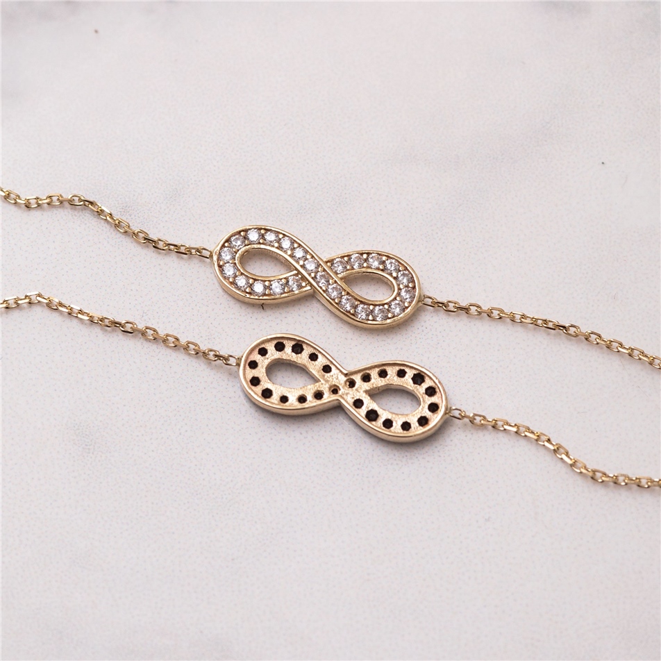 Solid Gold Love Infinity Bracelet