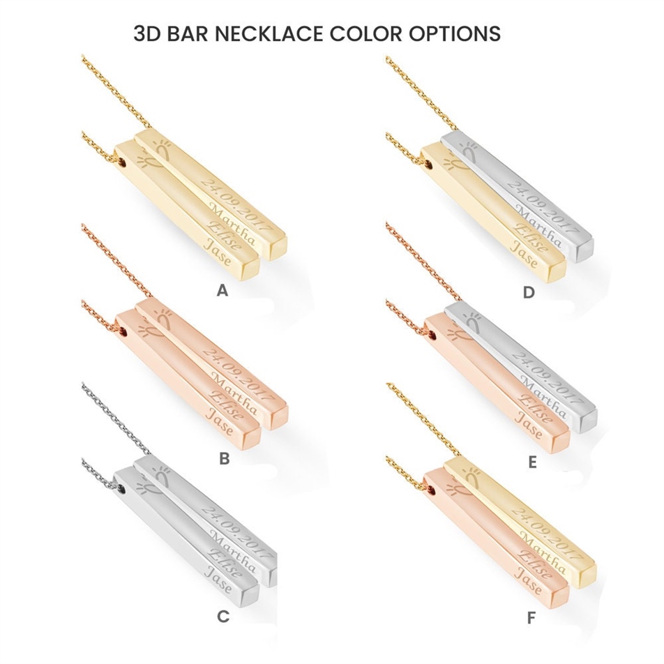 Altın İkili Bar Kolye