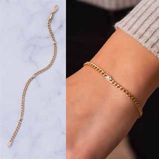 Solid Gold Cuban Chain Diamond Necklace