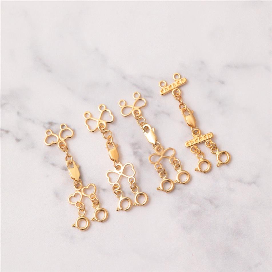 Solid Gold 2 Strand Layered Necklace Spacer