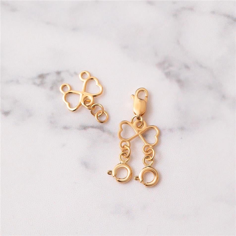 Solid Gold 2 Strand Layered Necklace Spacer