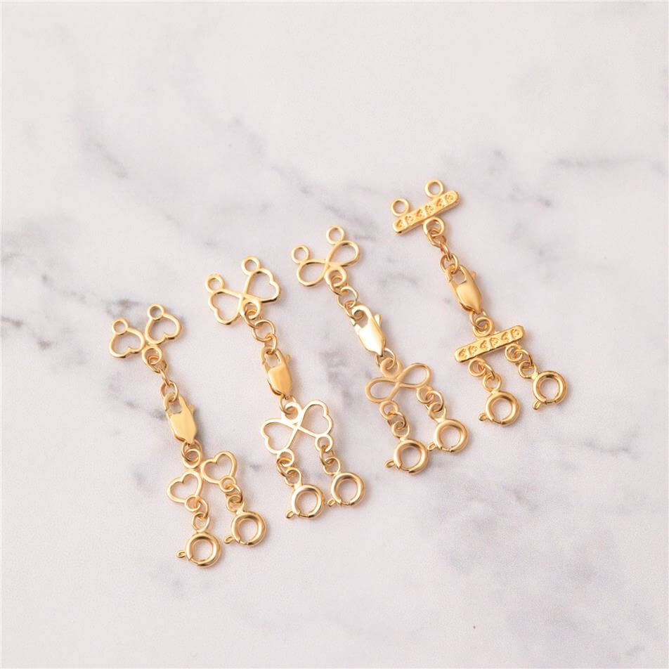 Solid Gold 2 Strand Separator Clasp