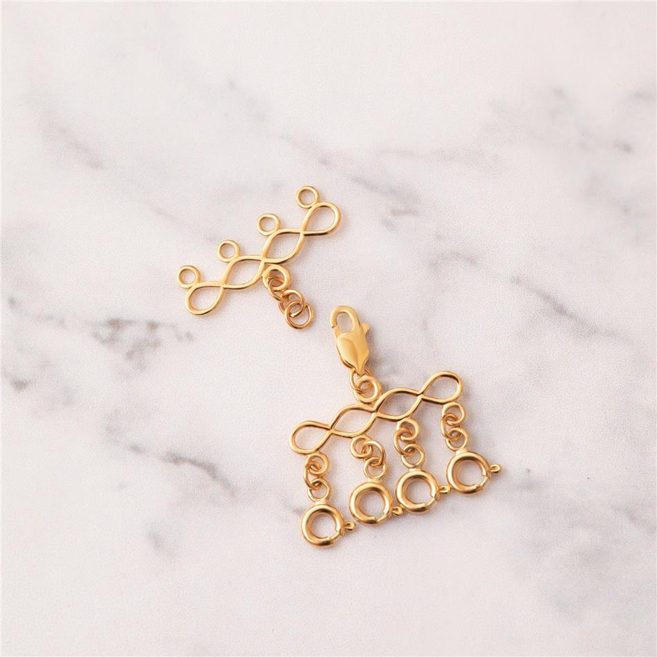 Solid Gold 4 Strand Clasp