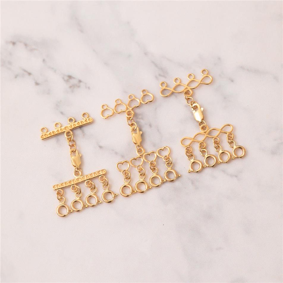 Solid Gold 4 Strand Clasp