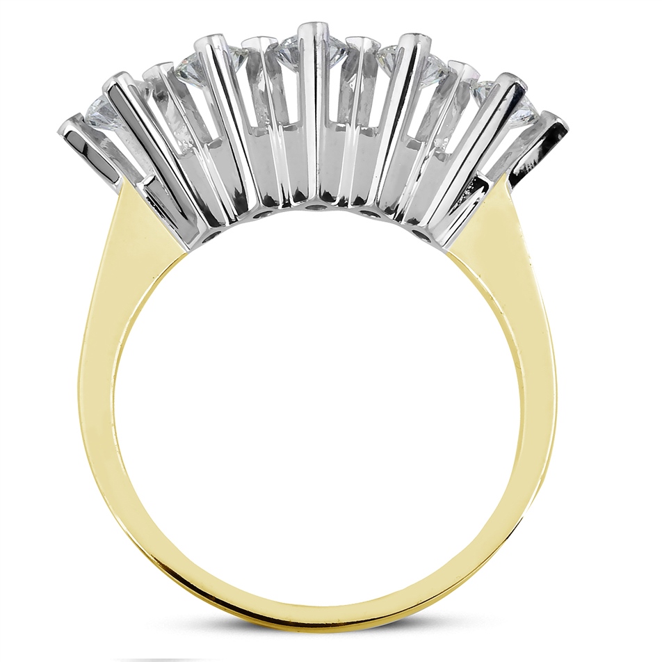 Solid Gold Five Stones Ring