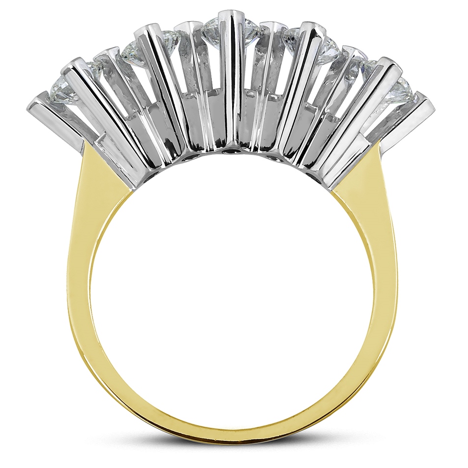 Solid Gold Five Stones Ring