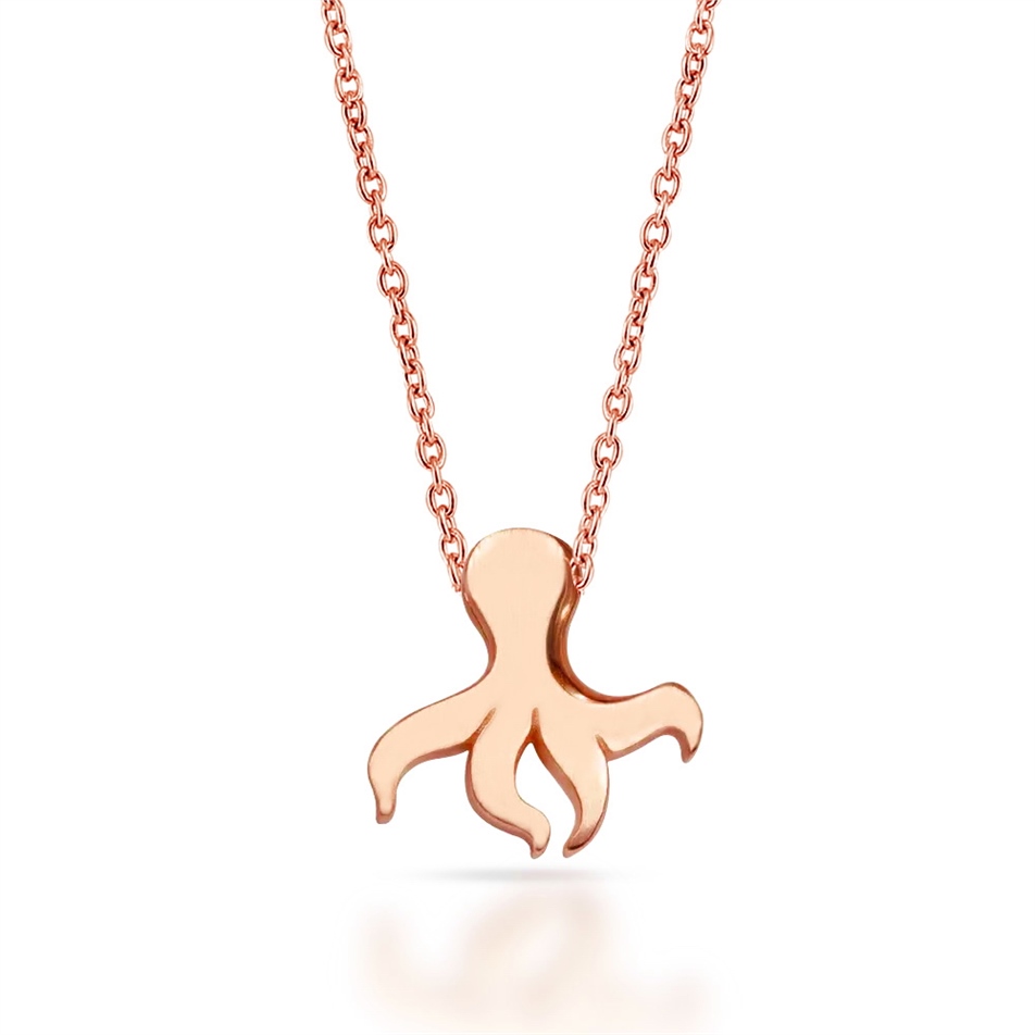 Solid Gold Octopus Necklace