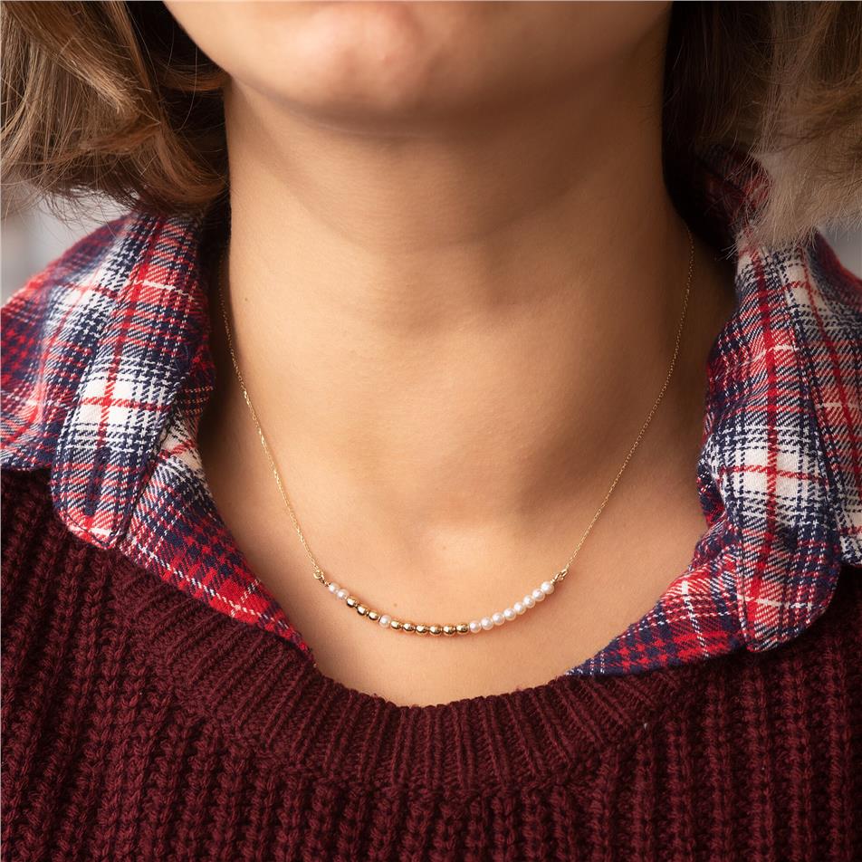 Altın Mors Alfabeli Kolye