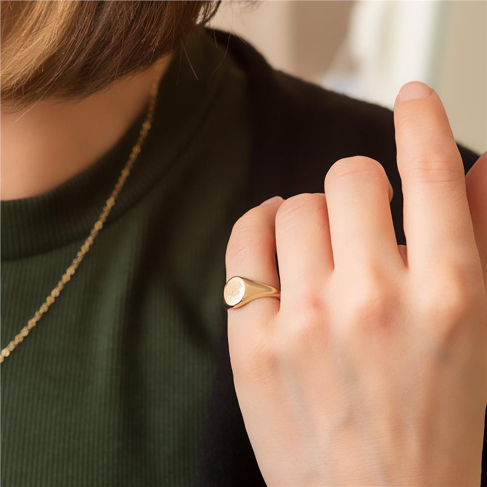 Solid Gold Personlized Signet Ring