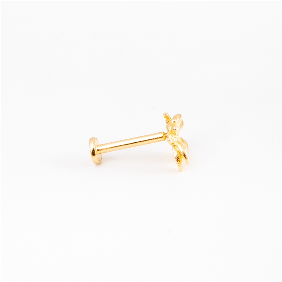 Solid Gold Bee Tragus Earring