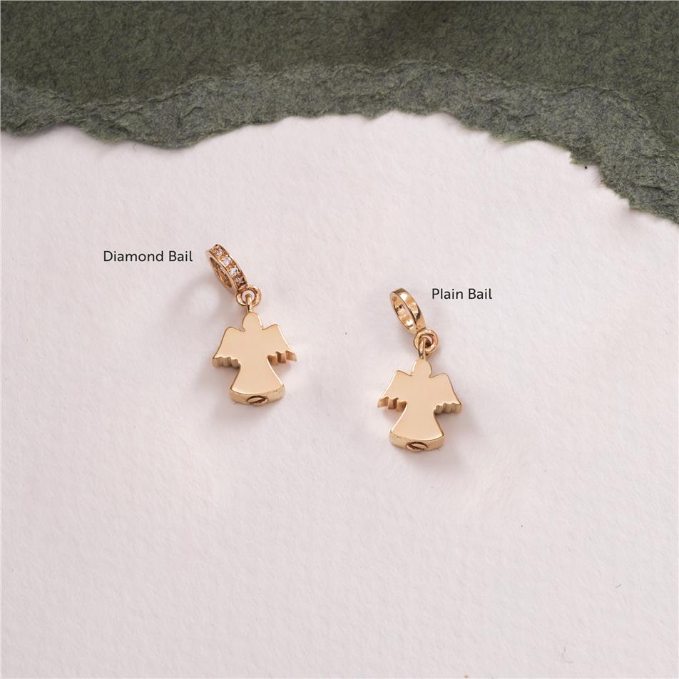 Solid Gold Angel Urn Pendant