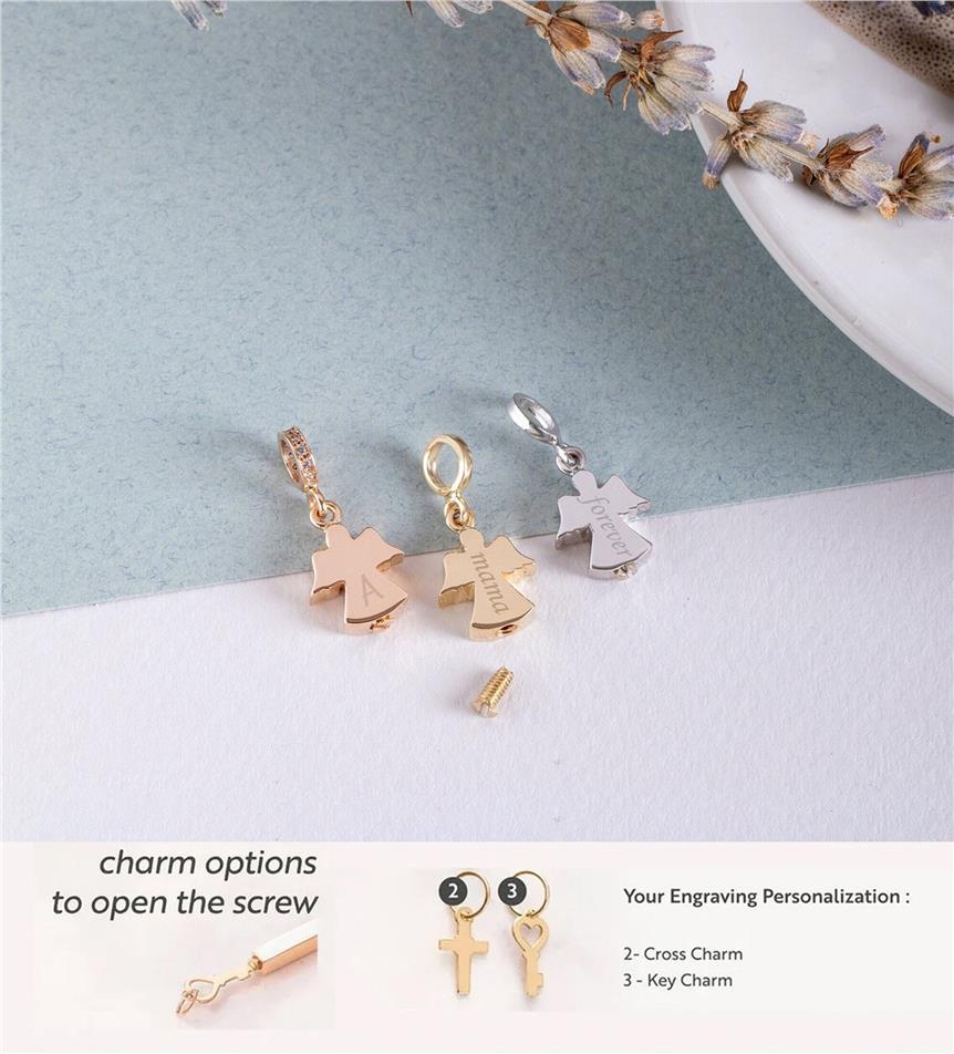 Solid Gold Angel Urn Pendant