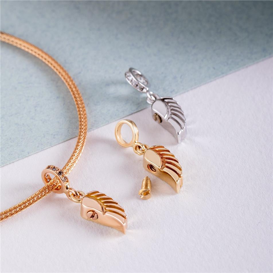 Solid Gold Angel Wing Urn