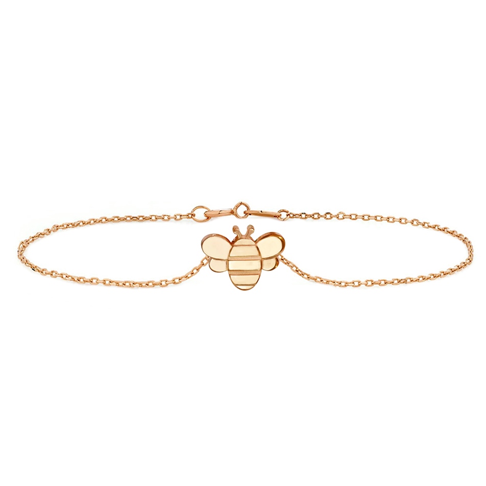 Solid Gold Bee Bracelet