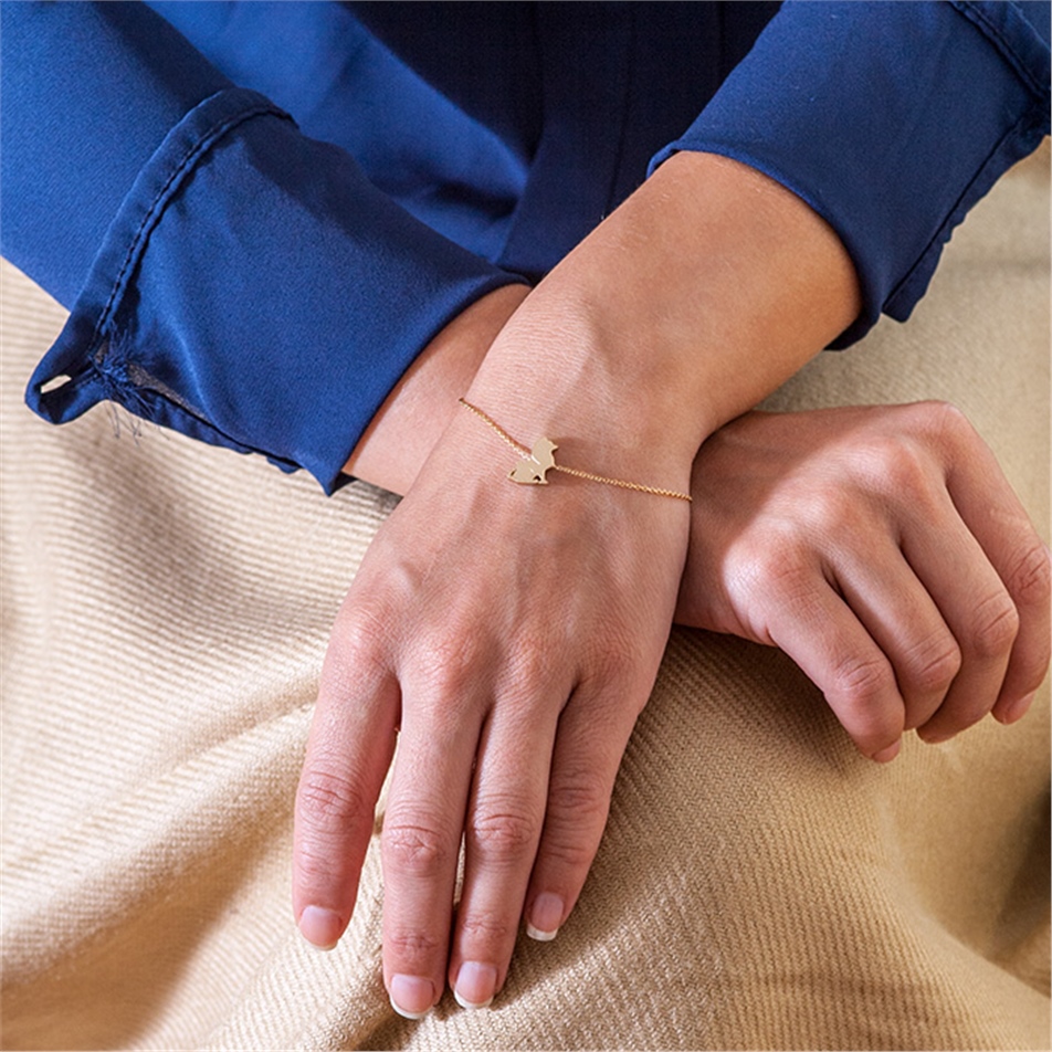 Solid Gold Lion Bracelet