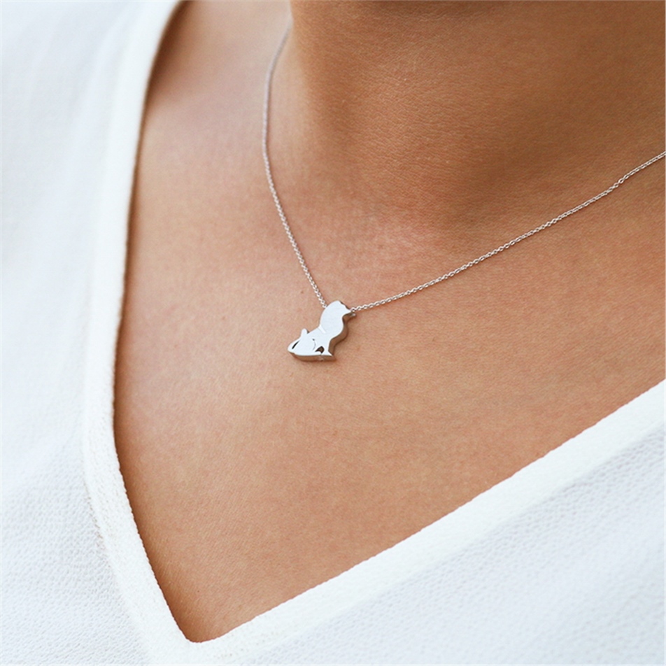 Solid Gold Lion Necklace