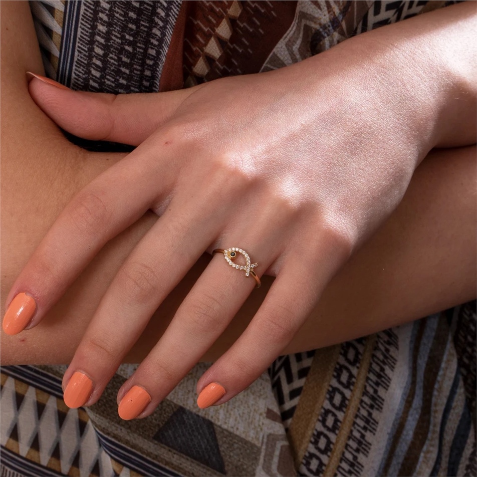 Solid Gold Fish Ring