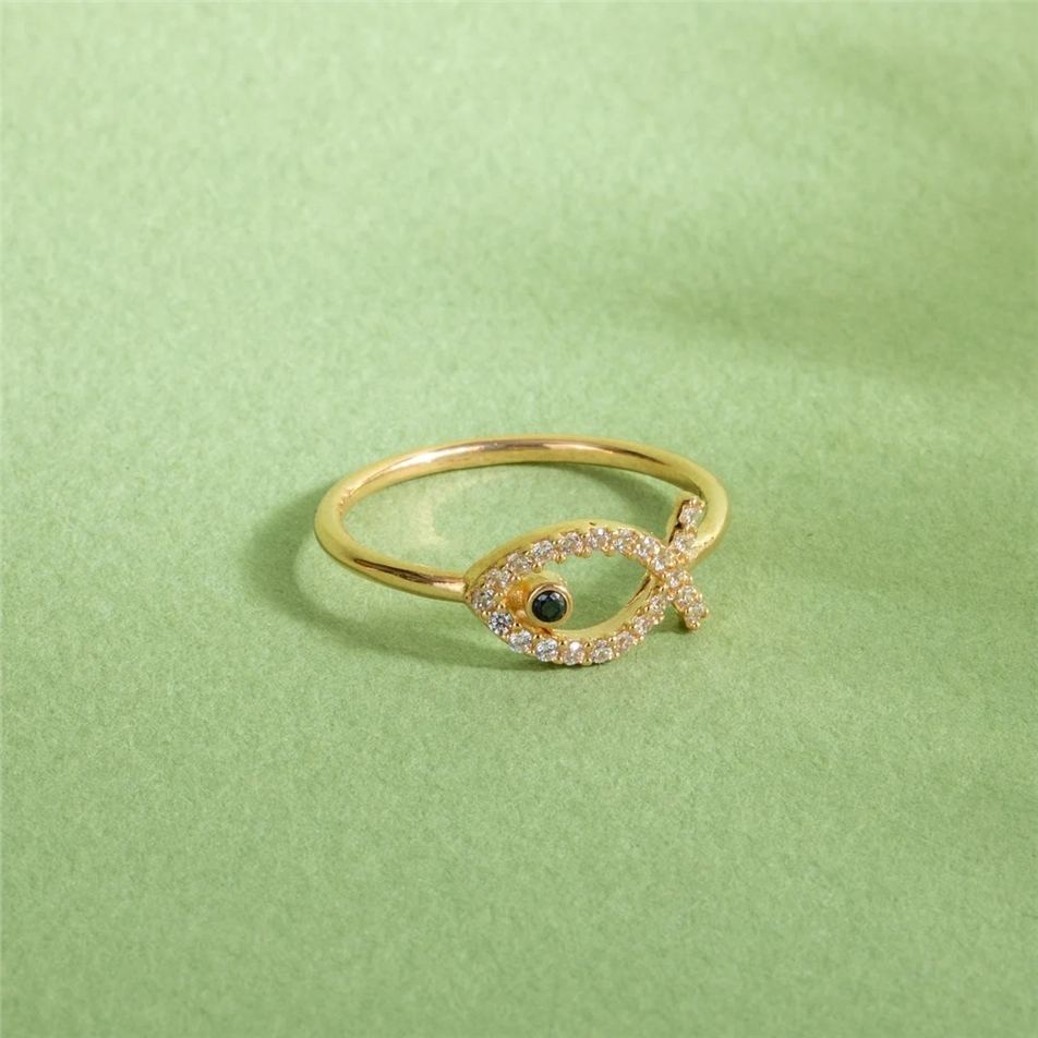 Solid Gold Fish Ring