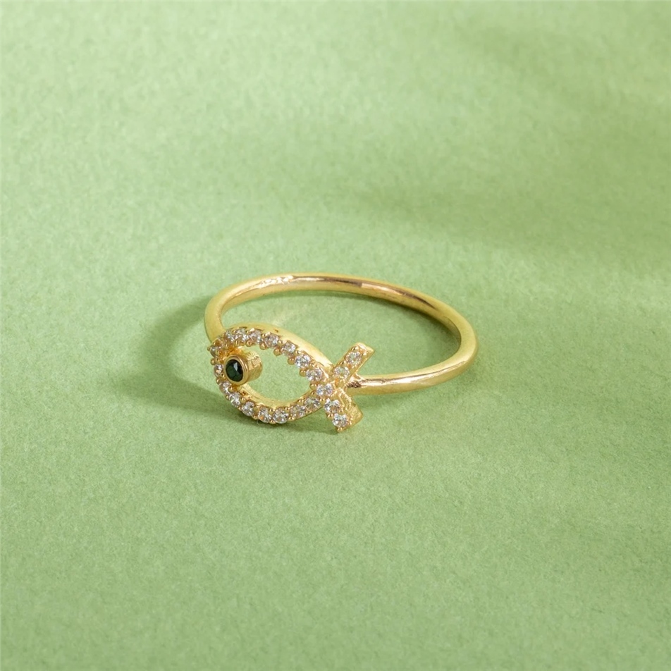 Solid Gold Fish Ring