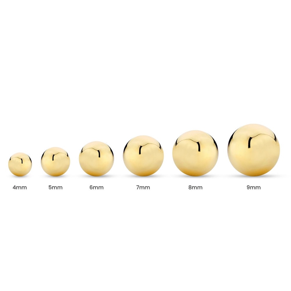 Solid Gold Ball Stud Earrings
