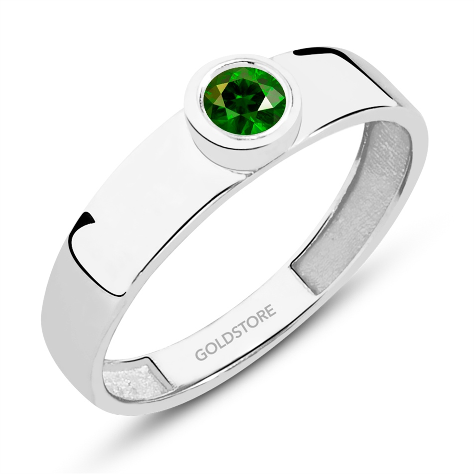 Solid Gold Solitaire Ring