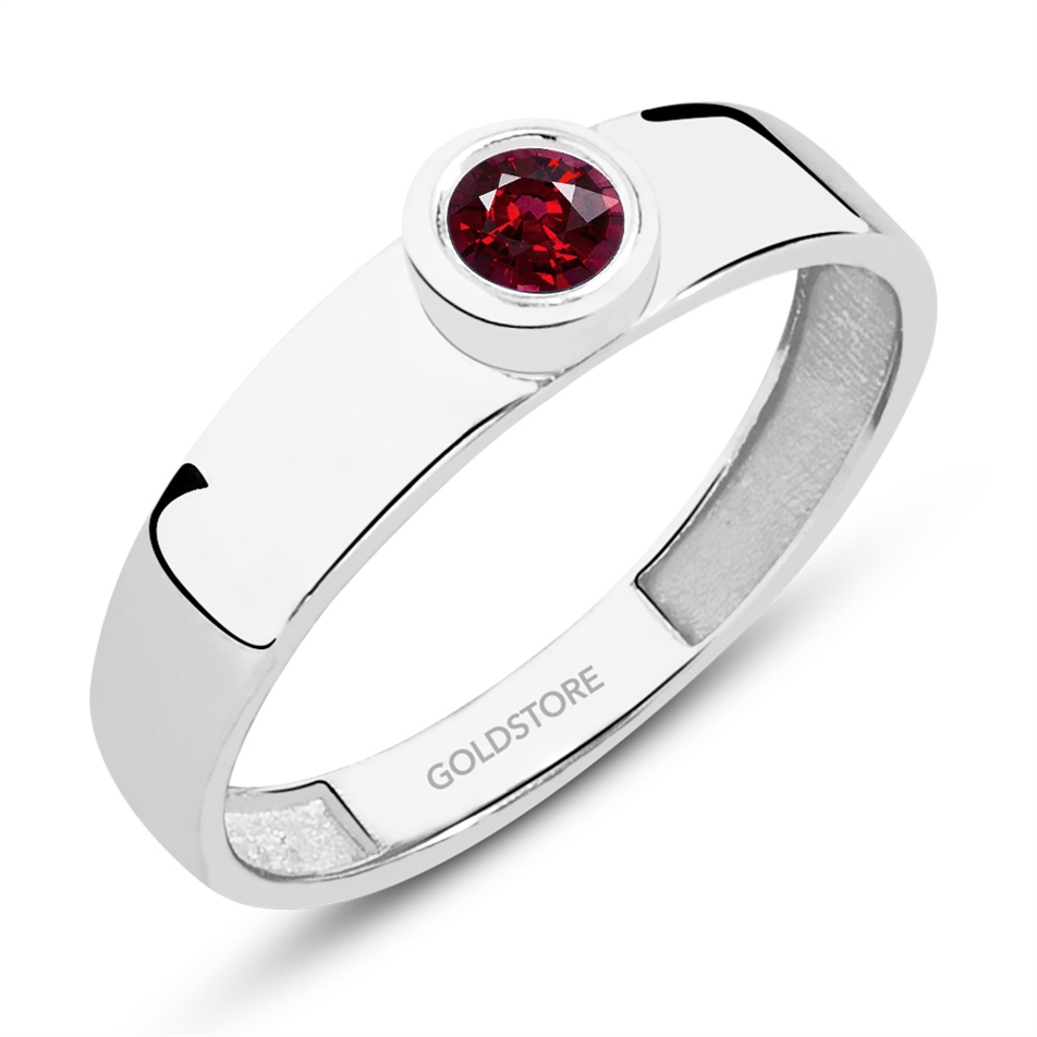 Solid Gold Solitaire Ring