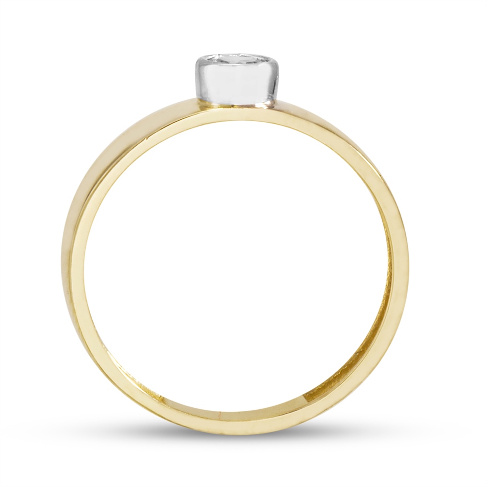 Solid Gold Solitaire Ring