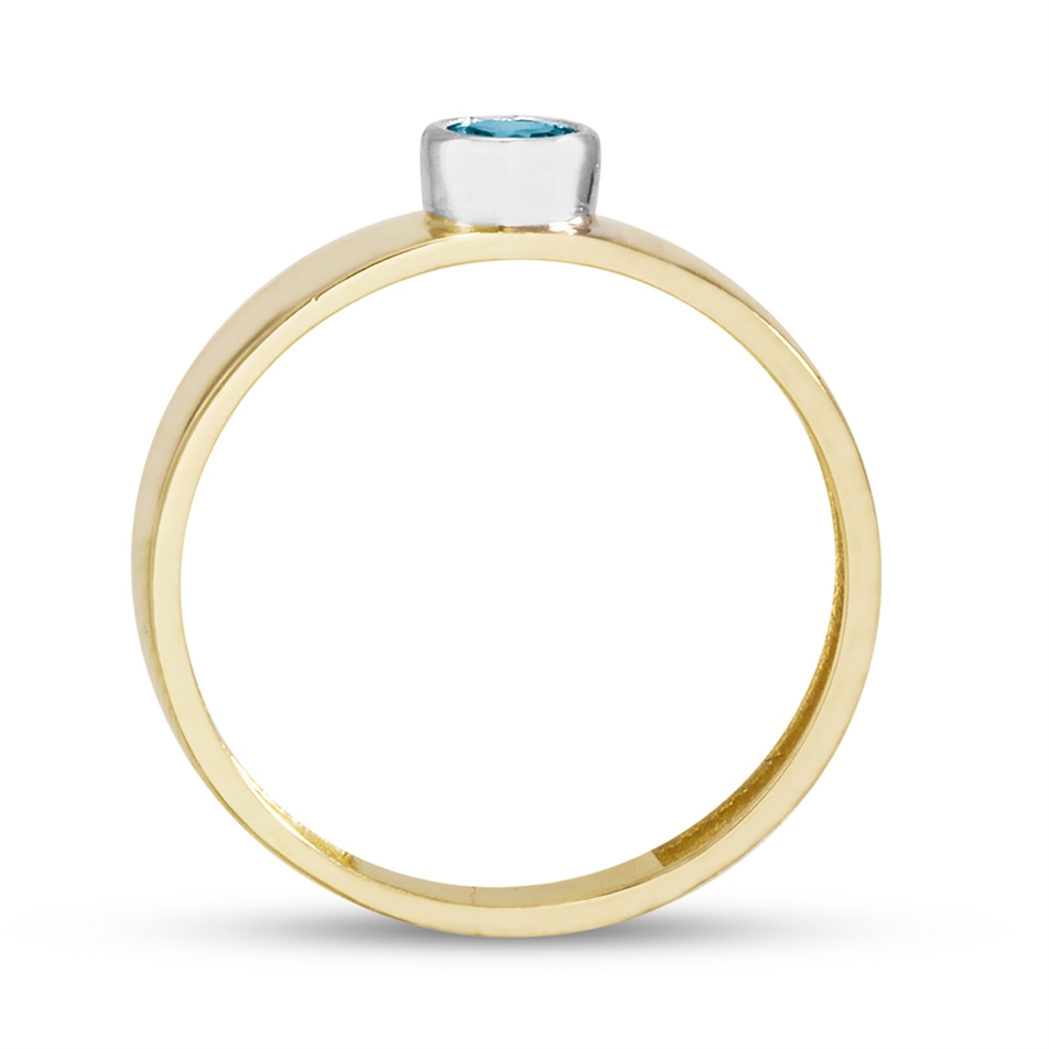 Solid Gold Solitaire Ring
