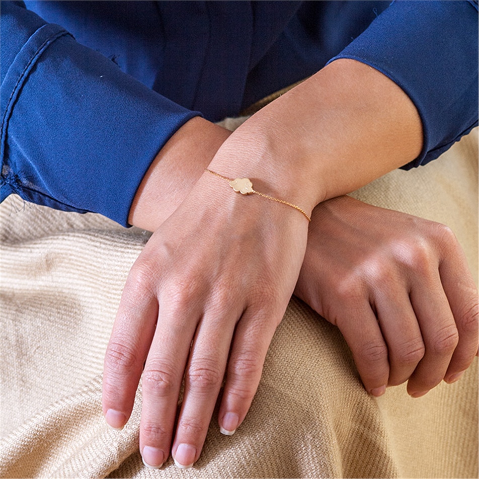 Solid Gold Cloud Bracelet
