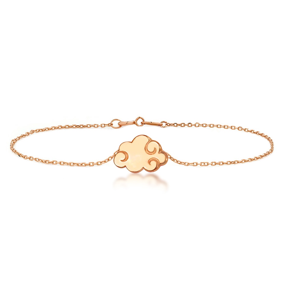 Solid Gold Cloud Bracelet