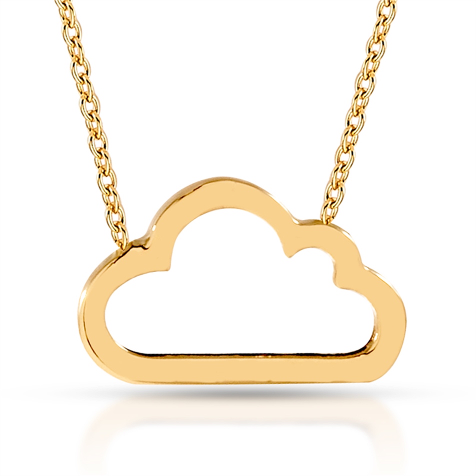 Solid Gold Cloud Necklace