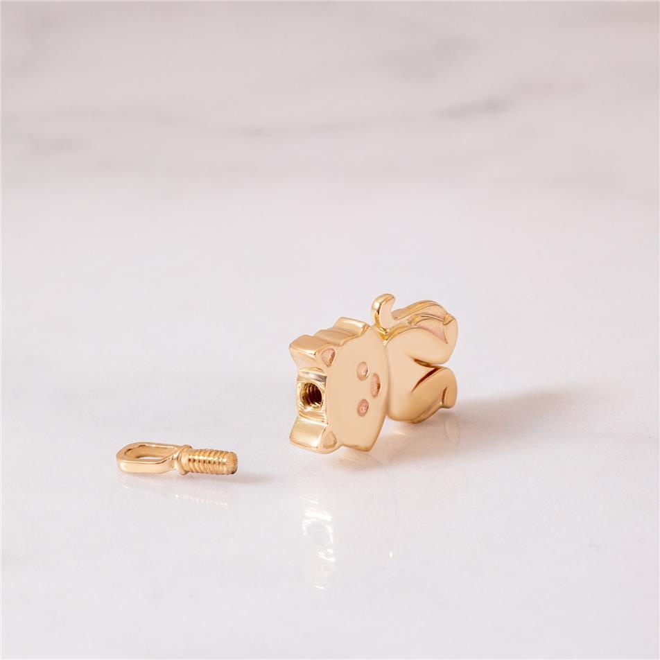 Solid Gold Cat Pet Urn Pendant