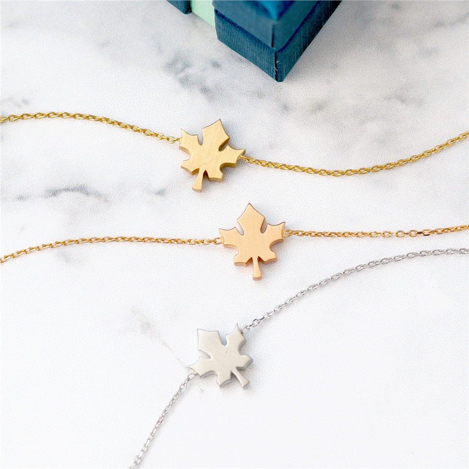 Solid Gold Leaf Bracelet