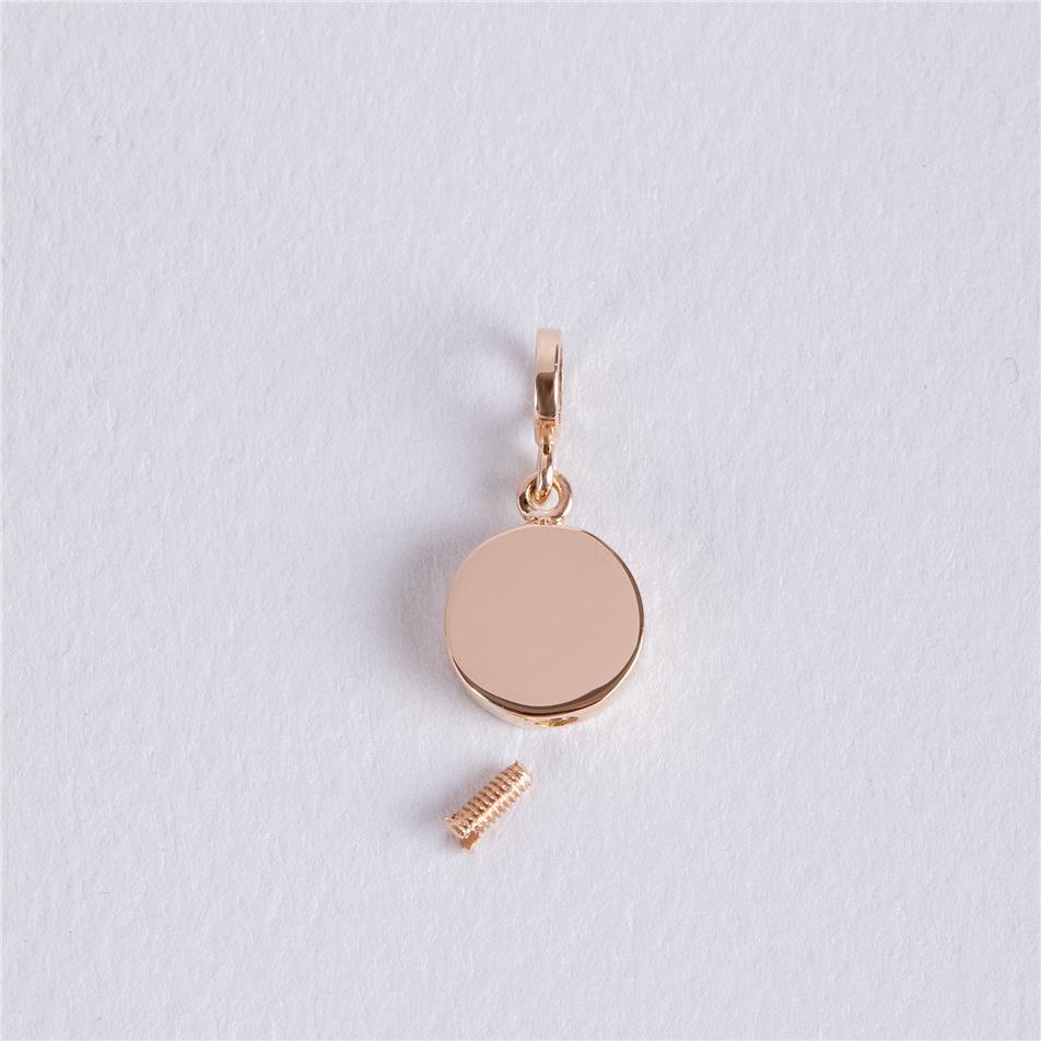 Solid Gold Circle Urn Pendant